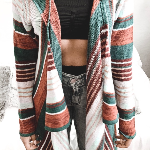 Almost Famous Sweaters - Brand new blue/ orange cardigan